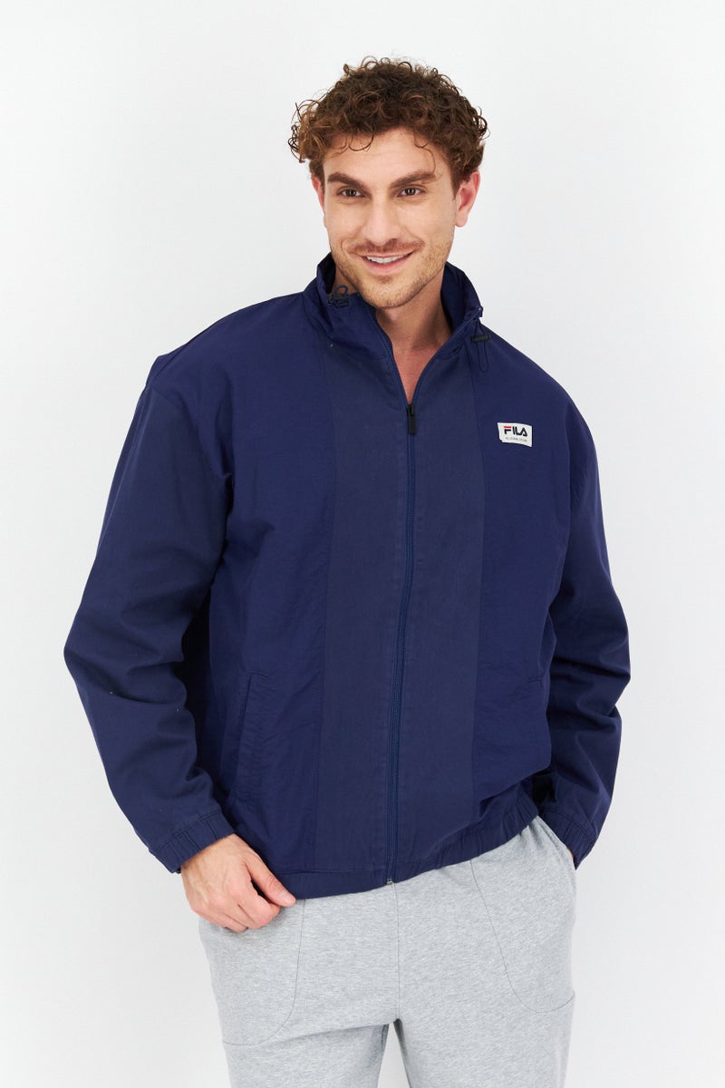 Men Sportswear Fit Long Sleeves Training Jackets, Navy