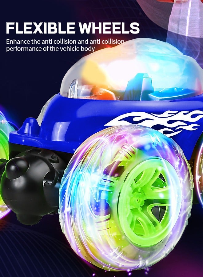 Remote Control Car, Stunt RC Car Invincible 360°Rolling Twister with Colorful Lights & Music Switch, Rechargeable Remote Control Car for Boys and Girls