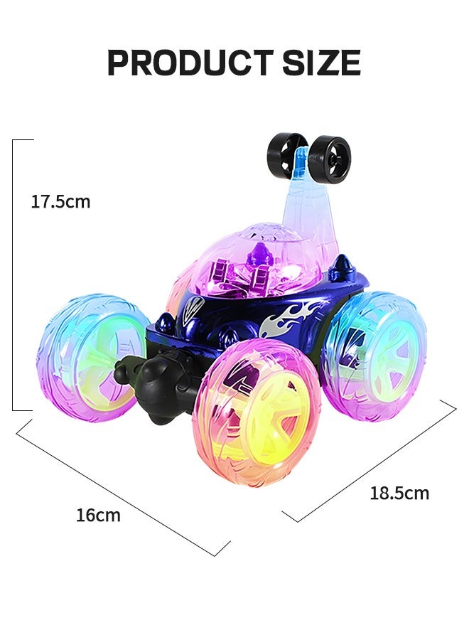 Remote Control Car, Stunt RC Car Invincible 360°Rolling Twister with Colorful Lights & Music Switch, Rechargeable Remote Control Car for Boys and Girls