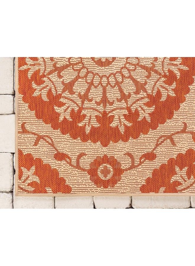 Outdoor Botanical Collection Area Rug Medallion (3' 3