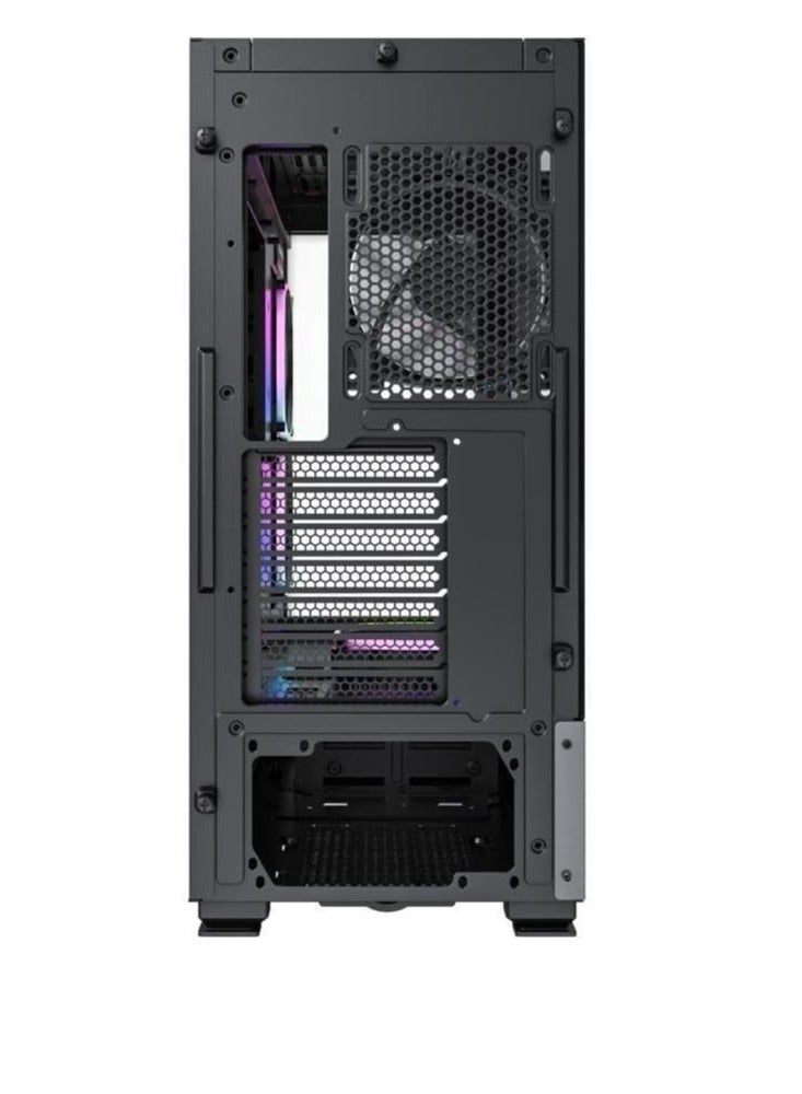 Montech Sky Two, Dual Tempered Glass, 4X PWM ARGB Fans Pre-Installed, ATX Gaming Mid Tower Computer Case, Type C, High Airflow Performance- Black