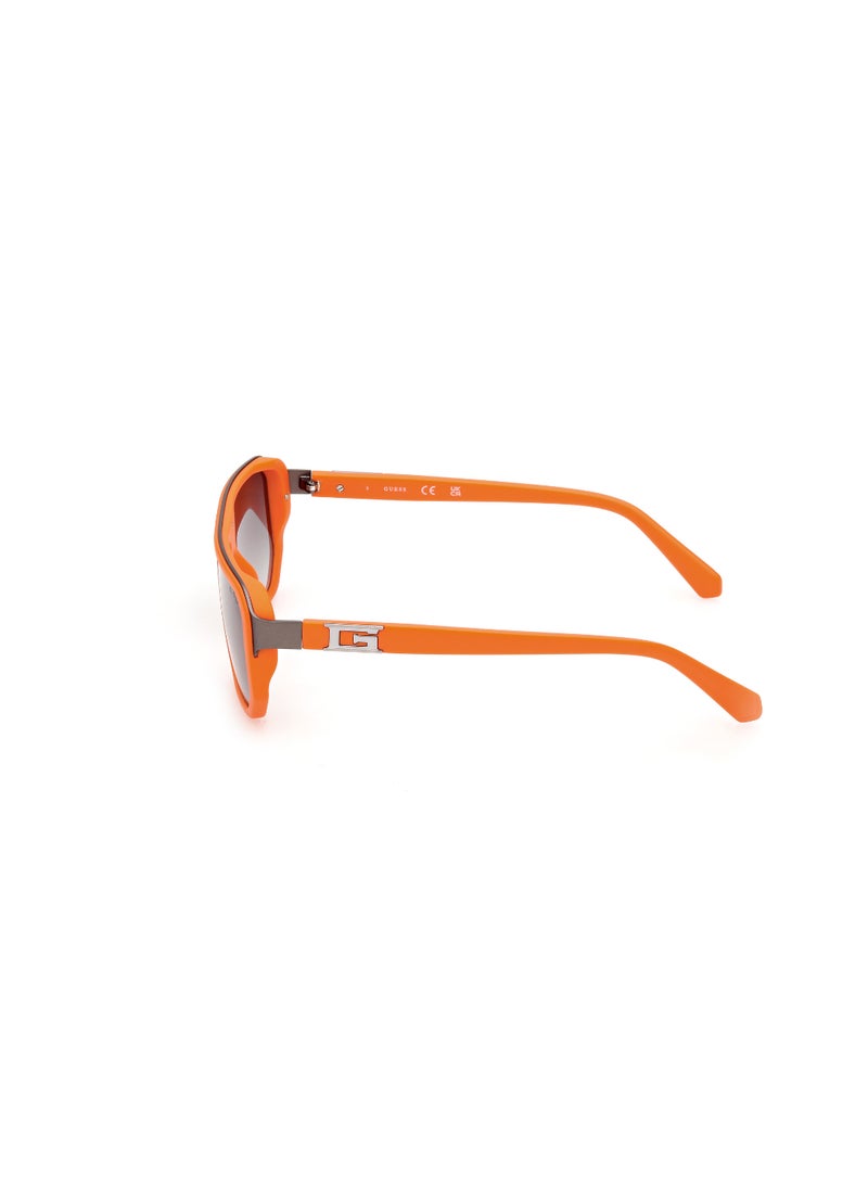 Men's UV Protection Asymmetrical Shape Plastic Sunglasses GU0012443P59 - Lens Size: 59 Mm - Matte Orange