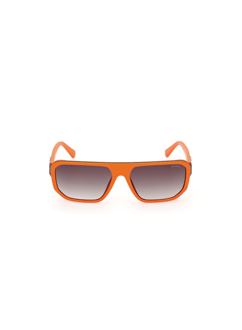 Men's UV Protection Asymmetrical Shape Plastic Sunglasses GU0012443P59 - Lens Size: 59 Mm - Matte Orange