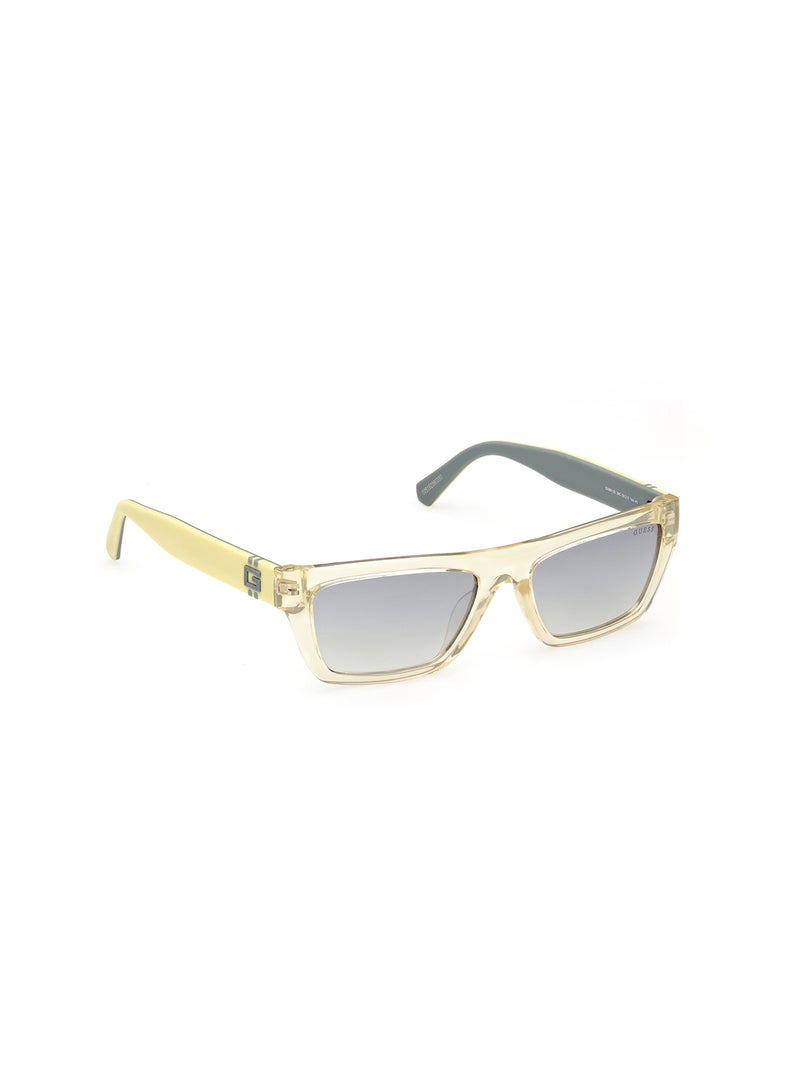 Men's UV Protection Rectangular Shape Sunglasses - GU0012039C55 - Lens Size: 55 Mm - Shiny Light Yellow