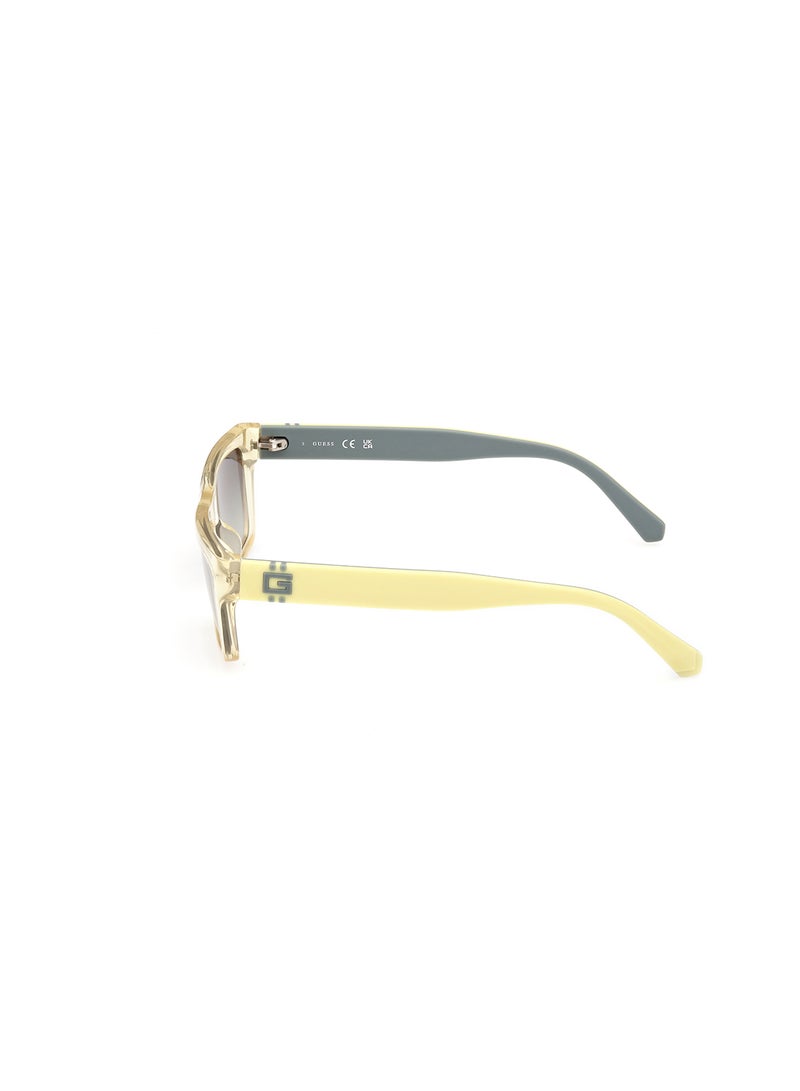 Men's UV Protection Rectangular Shape Sunglasses - GU0012039C55 - Lens Size: 55 Mm - Shiny Light Yellow