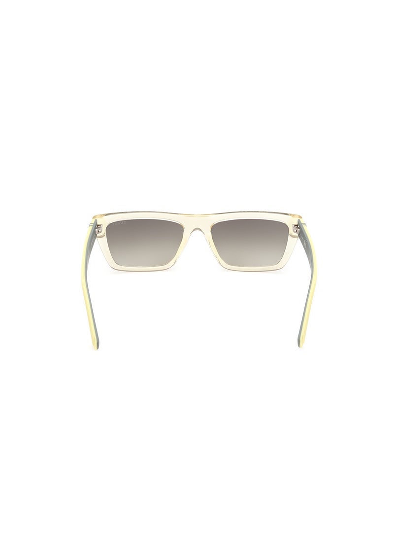 Men's UV Protection Rectangular Shape Sunglasses - GU0012039C55 - Lens Size: 55 Mm - Shiny Light Yellow