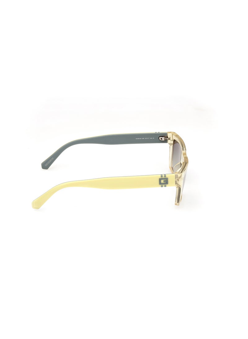 Men's UV Protection Rectangular Shape Sunglasses - GU0012039C55 - Lens Size: 55 Mm - Shiny Light Yellow