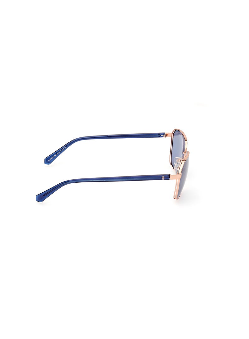 Men's UV Protection Rectangular Shape Sunglasses - GU0011728V59 - Lens Size: 59 Mm - Shiny Rose Gold