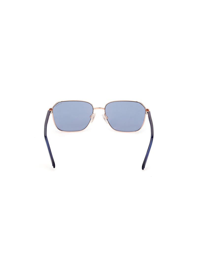 Men's UV Protection Rectangular Shape Sunglasses - GU0011728V59 - Lens Size: 59 Mm - Shiny Rose Gold