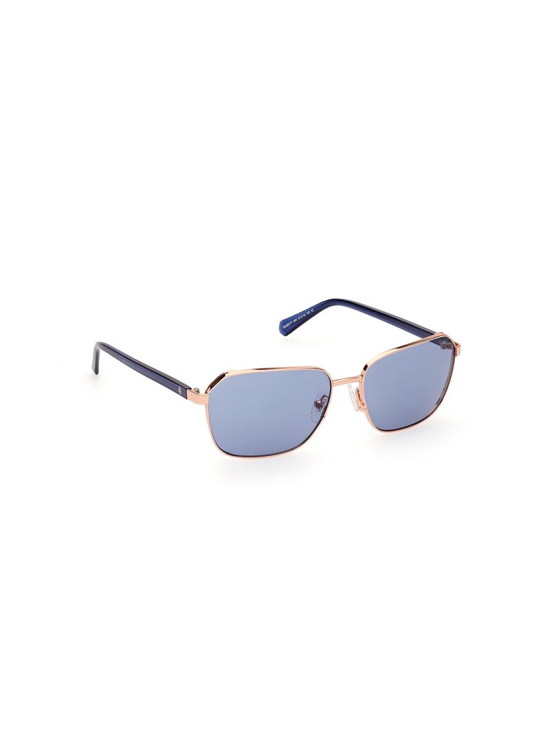 Men's UV Protection Rectangular Shape Sunglasses - GU0011728V59 - Lens Size: 59 Mm - Shiny Rose Gold