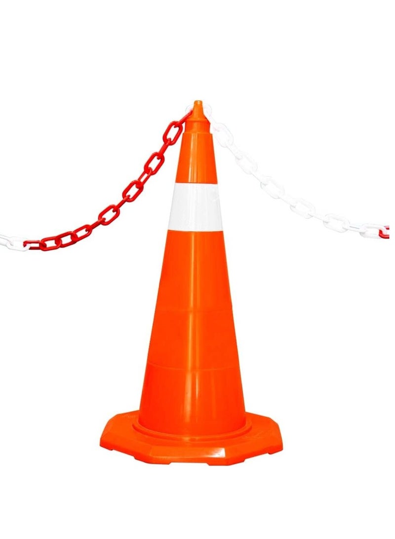 BERRY 5-Pcs Traffic Cone 70cm – Unbreakable Soft PVC Reflective Road Safety Cones for Enhanced Visibility