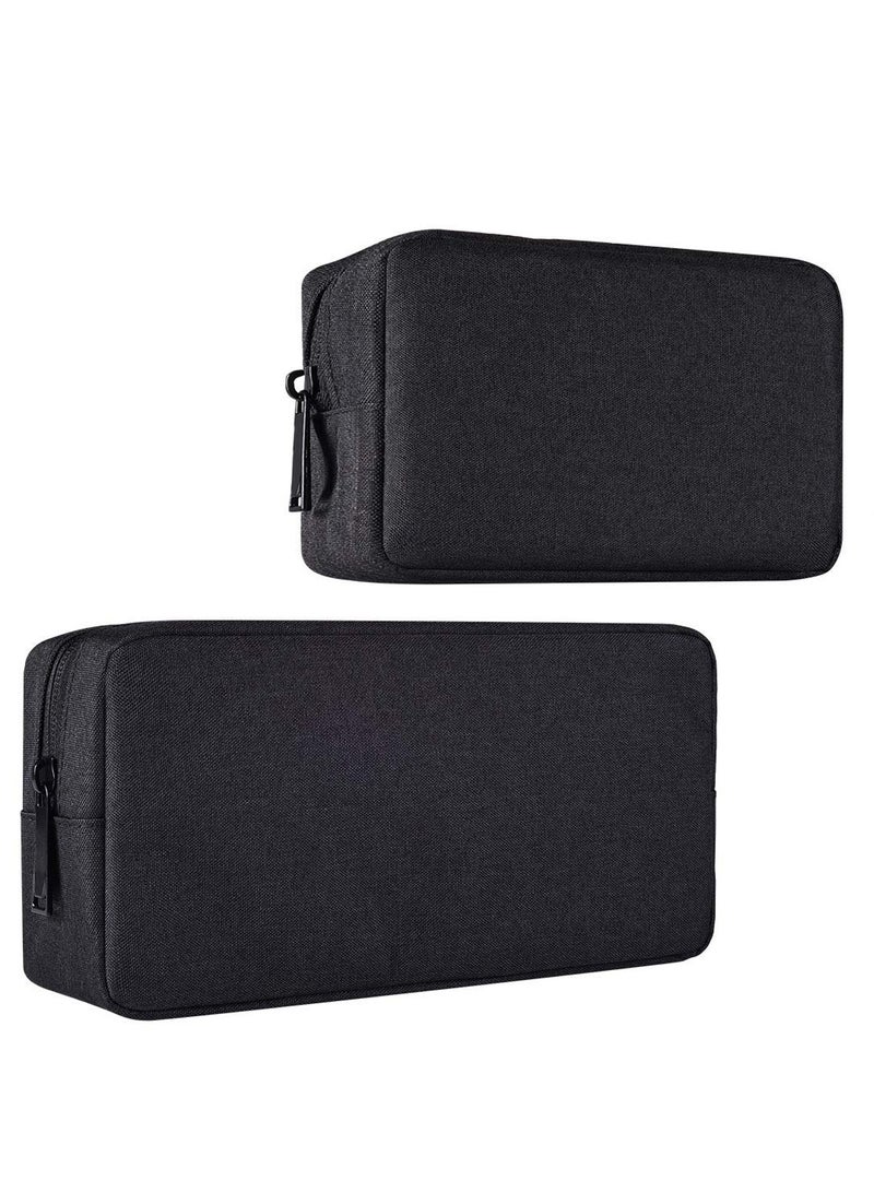 2-Pack Portable Electronics Accessories Organizer, Soft Storage Case for Chargers, USB Cables, Earphones, and Memory Cards