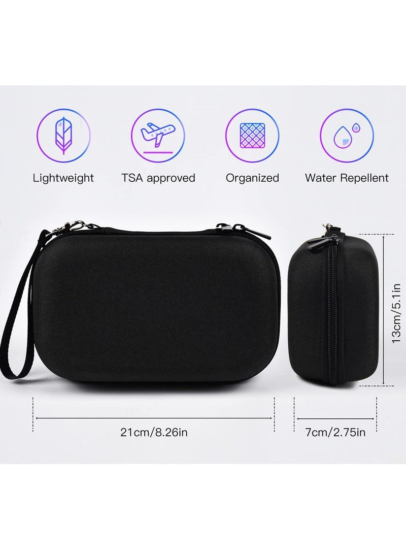 2-Pack Portable Electronics Accessories Organizer, Soft Storage Case for Chargers, USB Cables, Earphones, and Memory Cards