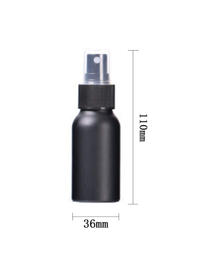 2Pcs 50Ml Black Aluminum Fine Mist Spray Bottle Portable Atomizers Empty Cosmetic Container Refillable Perfume Atomizer Bottles For Outdoor Home Cleaning Travel Skincare Liquid