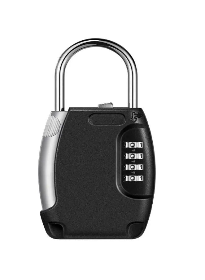 Metal Hidden Key Safe Box 4-Digital Password Combination Lock With Hook Mini Secret Box For Home Villa Caravan