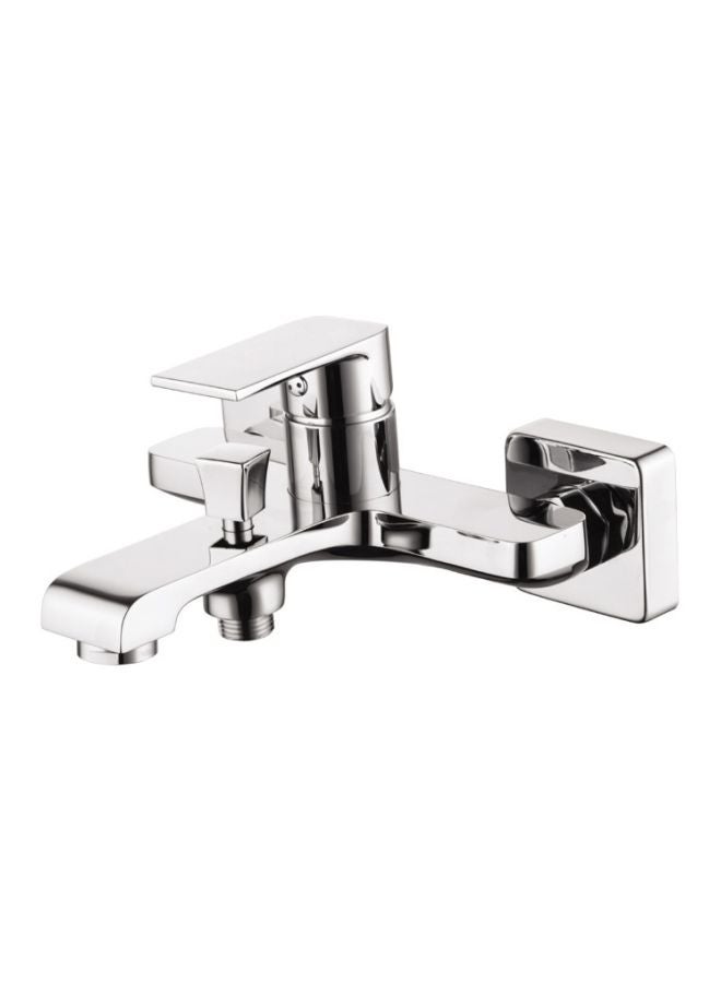 Milano Power Bath Mixer With Shower Set Silver 40x60cm