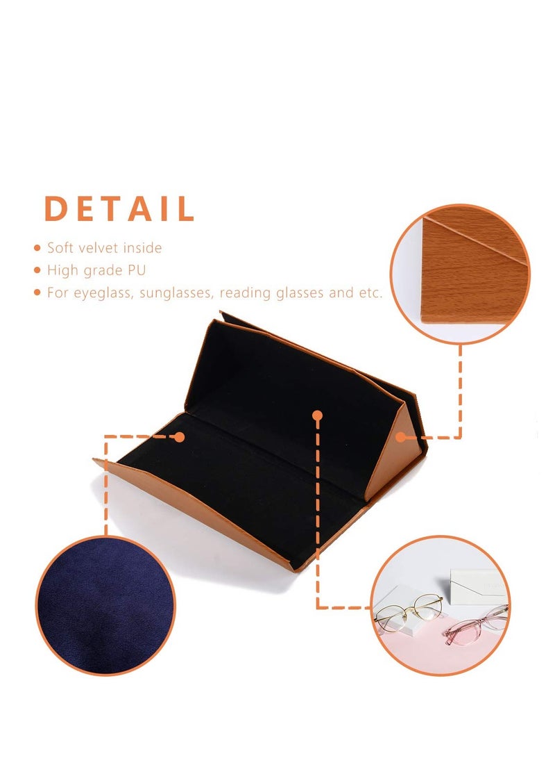 Portable PU Eyeglasses Cases, 3PCS Hard Shell, Fall Resistant, Ideal for Sunglasses and Reading Glasses, Perfect for Students, Office Workers and Travelers