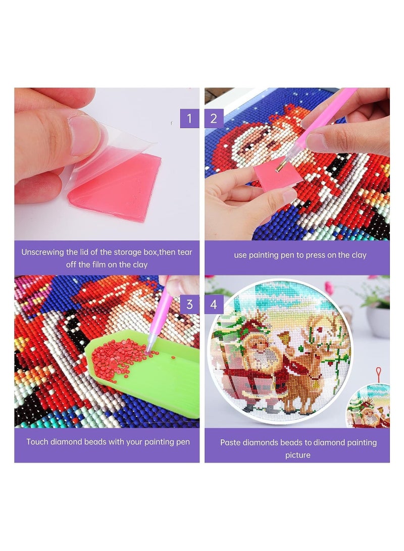 DIY Diamond Painting Glue Clay Set - 108 Pieces with Organizer Box - Embroidery Cross Stitch Drilling Mud - Diamond Painting Wax Tool Kit - 3 Colors Glue Clay for Accessories - 2.5 x 2.5 cm