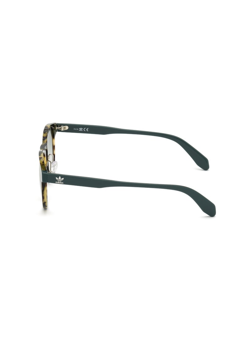 Men's UV Protection Round Shape Acetate Sunglasses OR0008-H55P53 - Lens Size: 53 Mm - Coloured Havana