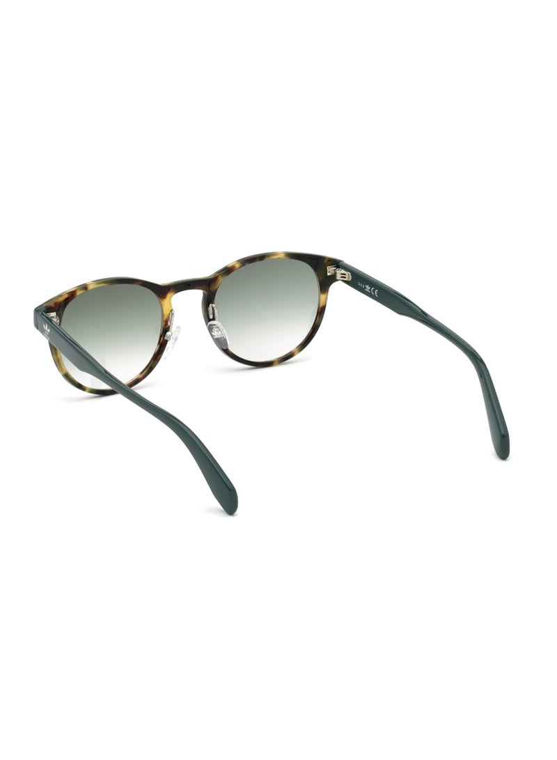 Men's UV Protection Round Shape Acetate Sunglasses OR0008-H55P53 - Lens Size: 53 Mm - Coloured Havana