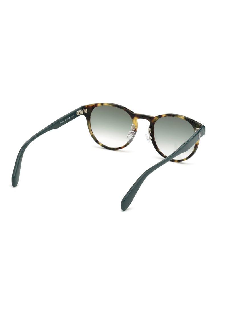 Men's UV Protection Round Shape Acetate Sunglasses OR0008-H55P53 - Lens Size: 53 Mm - Coloured Havana