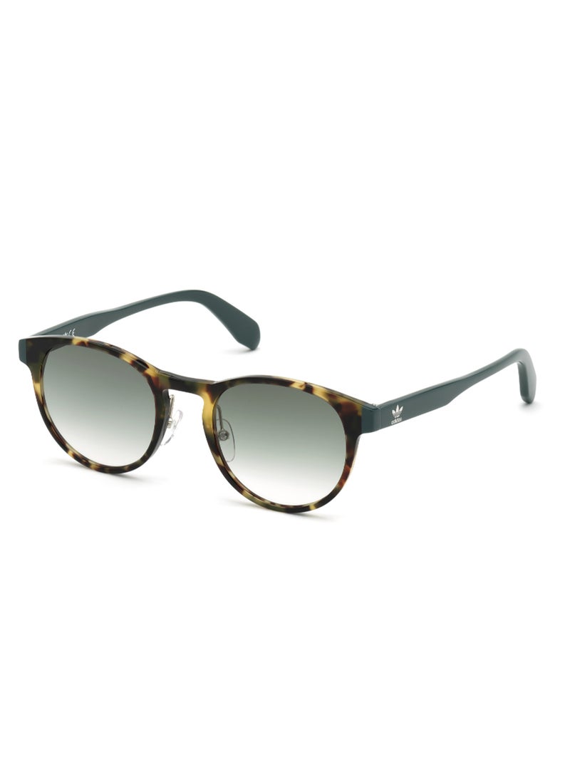 Men's UV Protection Round Shape Acetate Sunglasses OR0008-H55P53 - Lens Size: 53 Mm - Coloured Havana