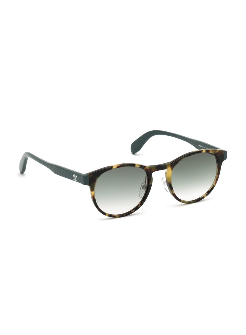 Men's UV Protection Round Shape Acetate Sunglasses OR0008-H55P53 - Lens Size: 53 Mm - Coloured Havana