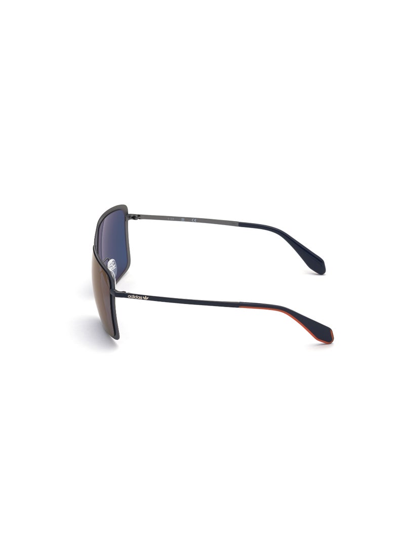 Men's Mirrored Navigator Shape Metal Sunglasses OR003691X60 - Lens Size: 60 Mm - Matte Blue
