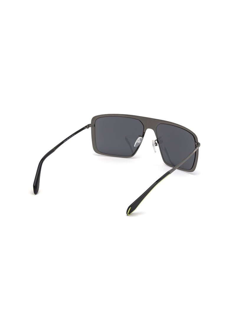 Men's Mirrored Navigator Shape Metal Sunglasses OR003608C60 - Lens Size: 60 Mm - Shiny Gunmetal