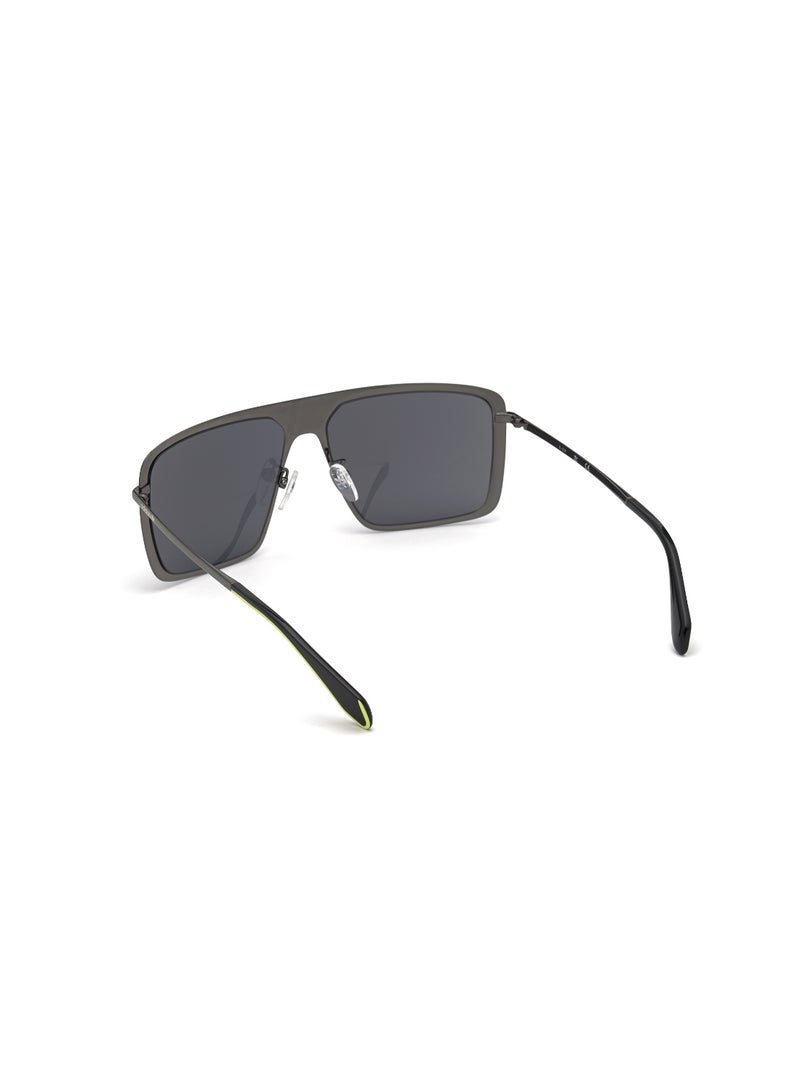 Men's Mirrored Navigator Shape Metal Sunglasses OR003608C60 - Lens Size: 60 Mm - Shiny Gunmetal