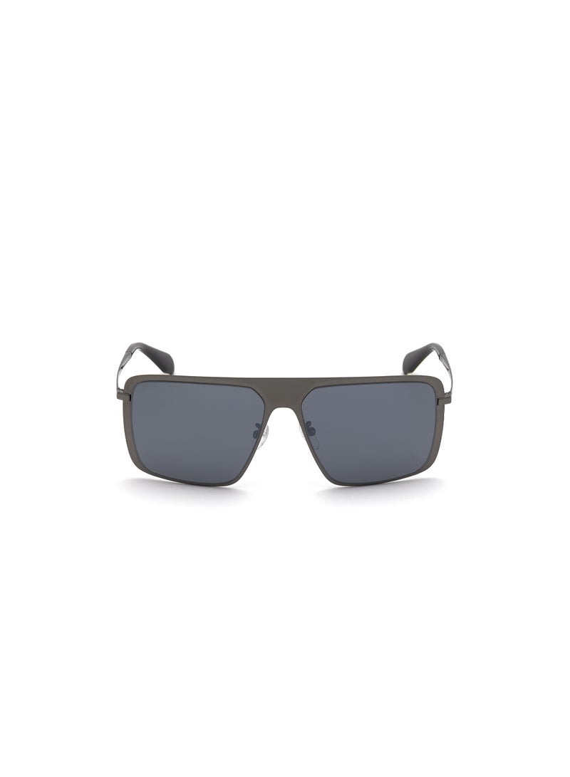 Men's Mirrored Navigator Shape Metal Sunglasses OR003608C60 - Lens Size: 60 Mm - Shiny Gunmetal