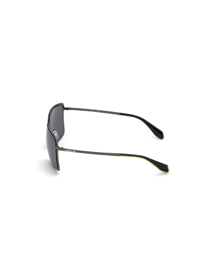 Men's Mirrored Navigator Shape Metal Sunglasses OR003608C60 - Lens Size: 60 Mm - Shiny Gunmetal