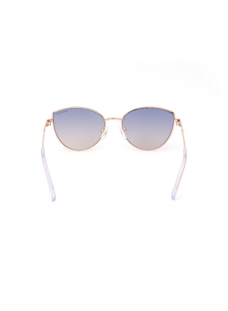 Girls UV Protection Cat Eye Shape Sunglasses - GU921828W48 - Lens Size: 48 Mm - Shiny Rose Gold