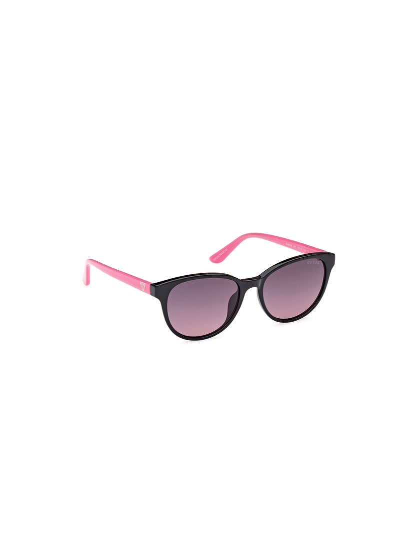 Girls UV Protection Cat Eye Shape Sunglasses - GU0012601T49 - Lens Size: 49 Mm - Shiny Black