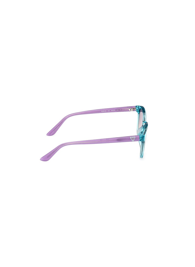 Girls UV Protection Cat Eye Shape Sunglasses - GU0012687Z49 - Lens Size: 49 Mm - Shiny Turquoise