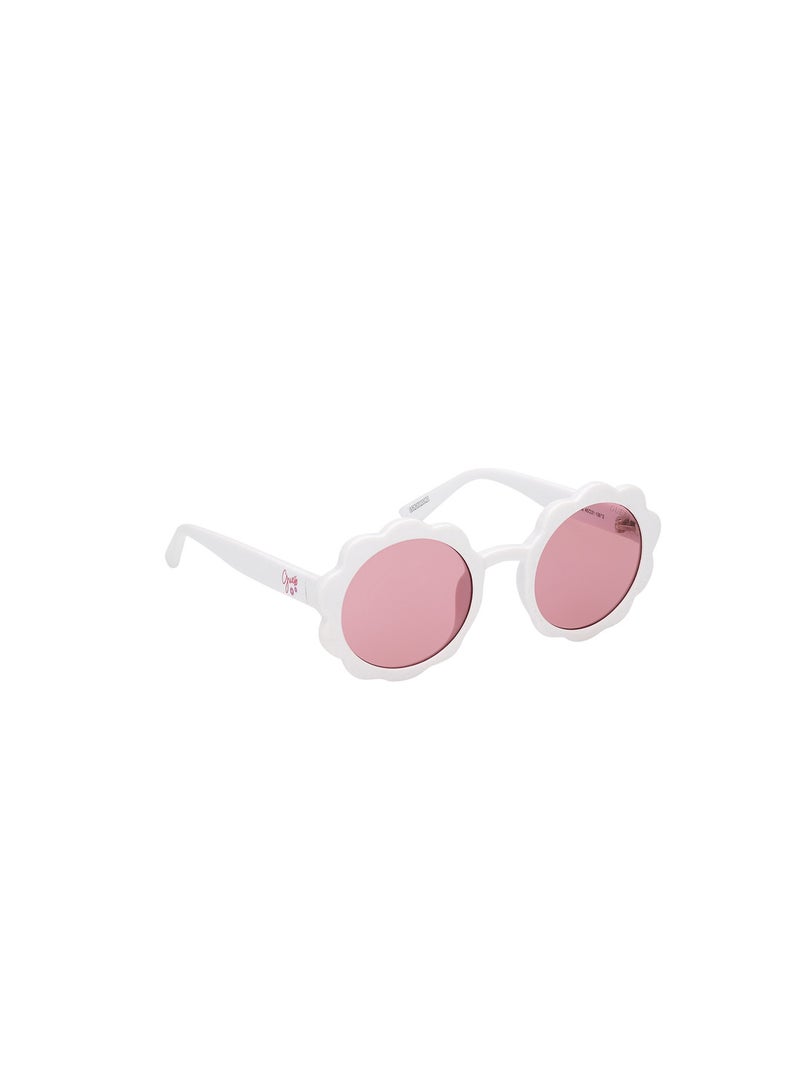 Girls UV Protection Round Shape Sunglasses - GU0012721S45 - Lens Size: 45 Mm - Shiny White