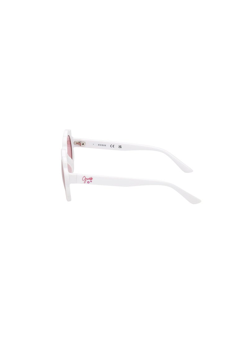 Girls UV Protection Round Shape Sunglasses - GU0012721S45 - Lens Size: 45 Mm - Shiny White