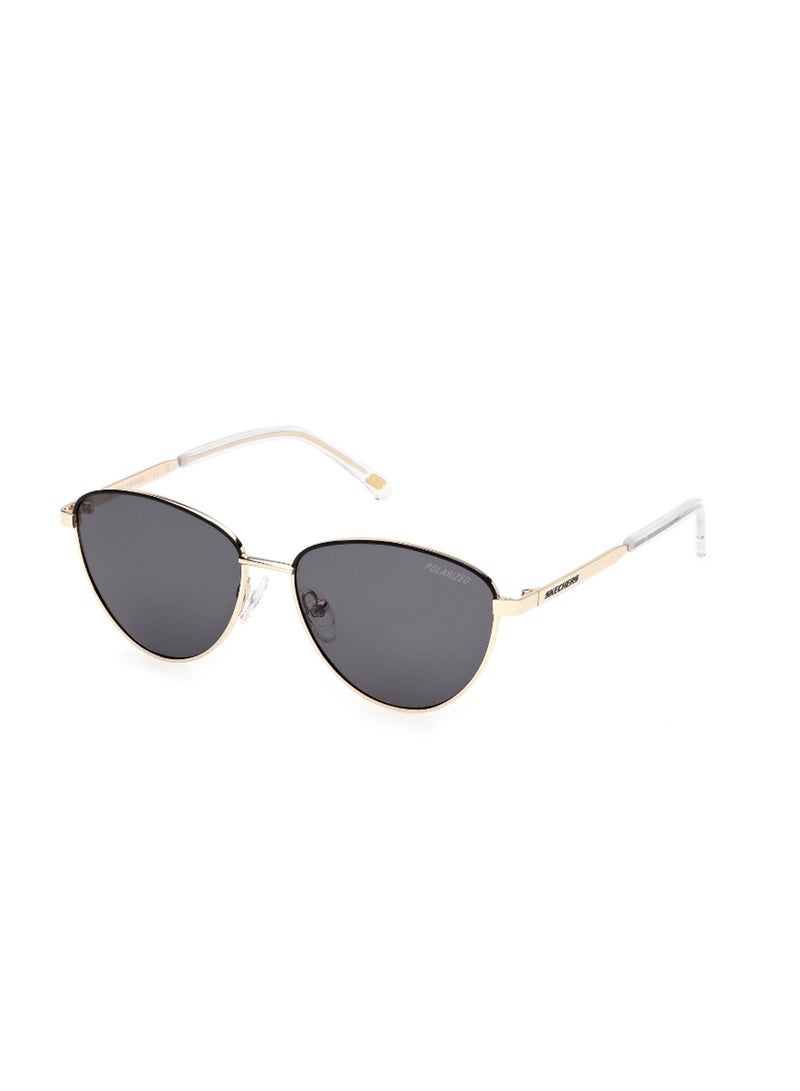 Girls Polarized Oval Shape Metal Sunglasses SE0002332D53 - Lens Size: 53 Mm - Gold