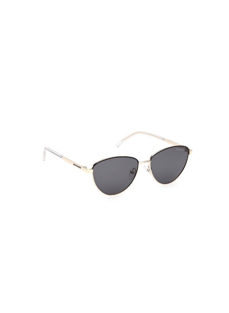 Girls Polarized Oval Shape Metal Sunglasses SE0002332D53 - Lens Size: 53 Mm - Gold