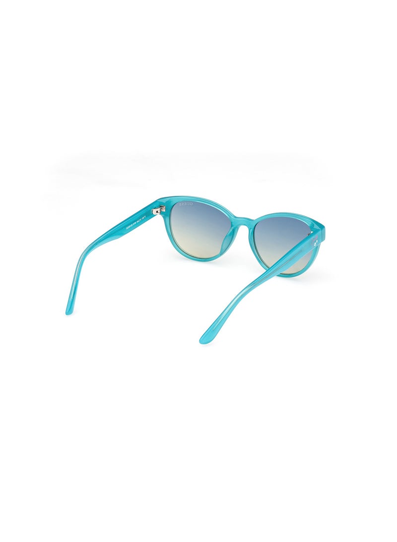 Girls UV Protection Cat Eye Shape Sunglasses - GU0012887W49 - Lens Size: 49 Mm - Shiny Turquoise