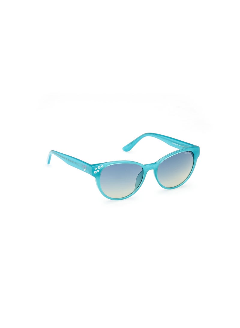 Girls UV Protection Cat Eye Shape Sunglasses - GU0012887W49 - Lens Size: 49 Mm - Shiny Turquoise