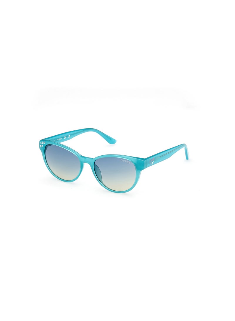 Girls UV Protection Cat Eye Shape Sunglasses - GU0012887W49 - Lens Size: 49 Mm - Shiny Turquoise