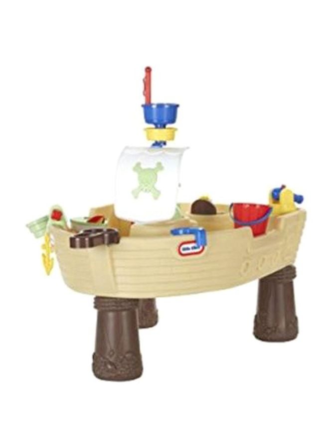 Anchors Away Creative And Active Fun Pirate Ship Themed Outdoor Water Play Table ‎22.86x99.06x73.66cm
