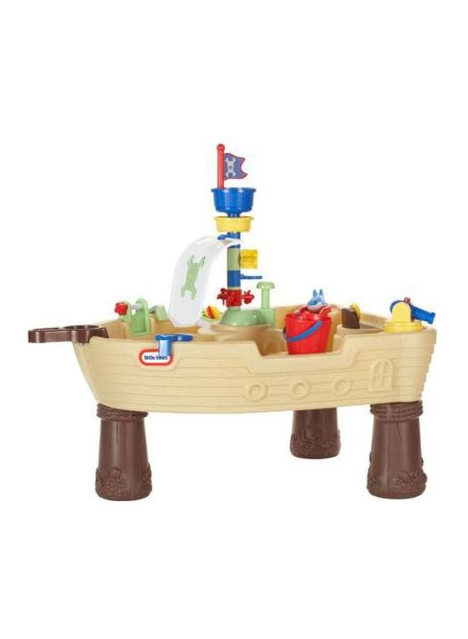 Anchors Away Creative And Active Fun Pirate Ship Themed Outdoor Water Play Table ‎22.86x99.06x73.66cm