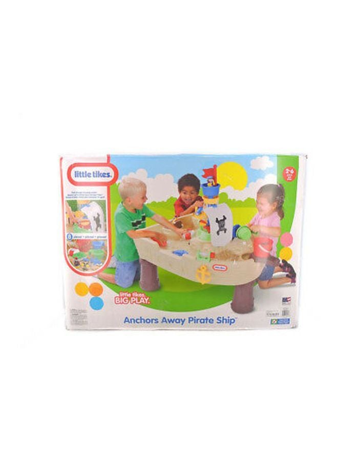 Anchors Away Creative And Active Fun Pirate Ship Themed Outdoor Water Play Table ‎22.86x99.06x73.66cm