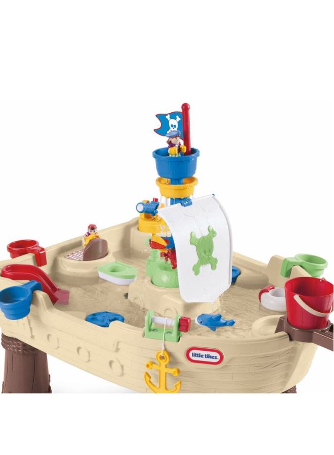 Anchors Away Creative And Active Fun Pirate Ship Themed Outdoor Water Play Table ‎22.86x99.06x73.66cm