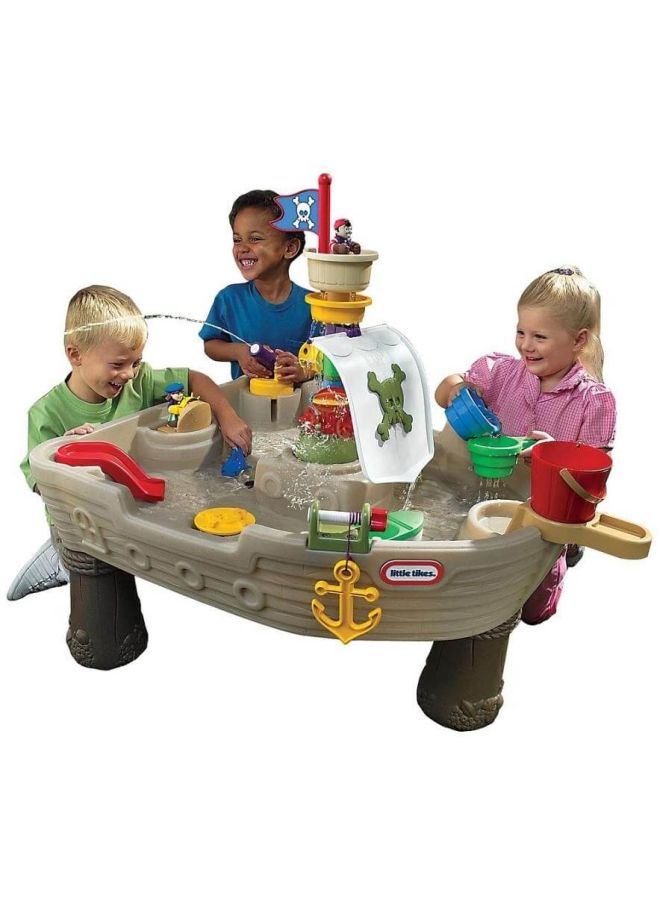 Anchors Away Creative And Active Fun Pirate Ship Themed Outdoor Water Play Table ‎22.86x99.06x73.66cm
