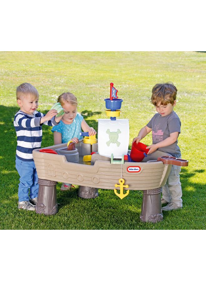 Anchors Away Creative And Active Fun Pirate Ship Themed Outdoor Water Play Table ‎22.86x99.06x73.66cm