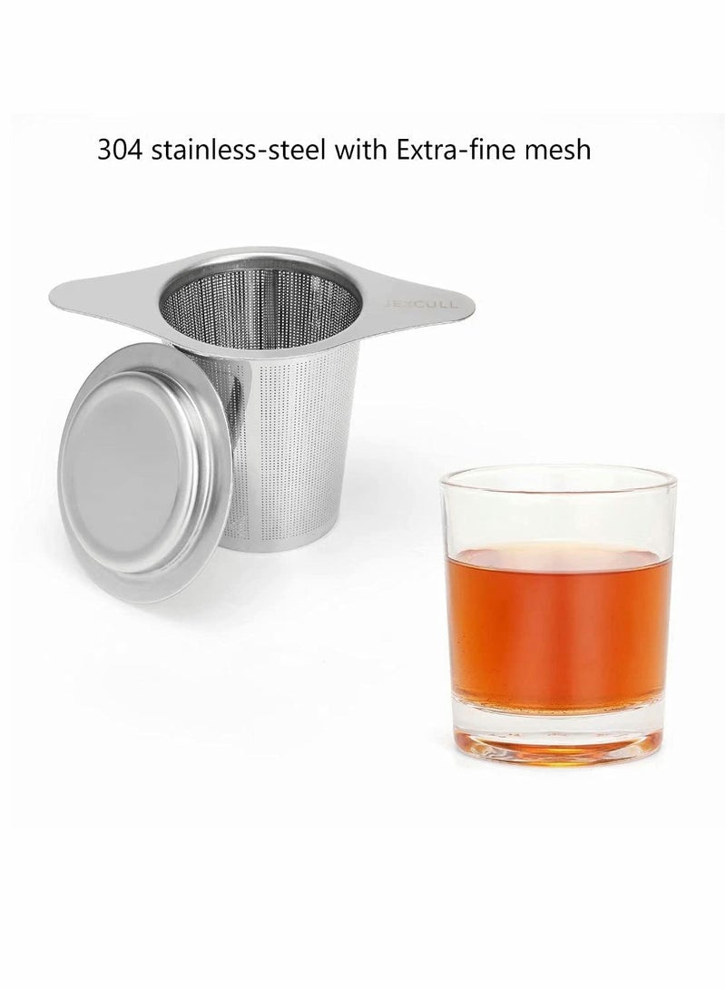 Stainless Steel Tea Infuser, Premium Tea Strainer with Two Handles And Large Capacity for Loose Tea Leaf, Classic Metal Mesh Tea Filter for Cups, Mugs, Teapots