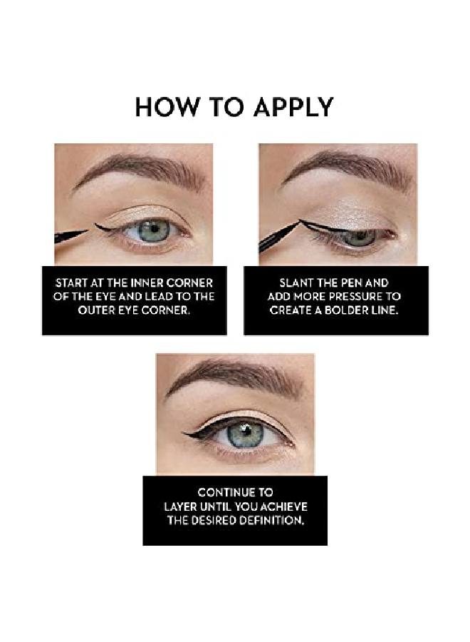 Arrested For Overstay Waterproof Eyeliner 01 I'Ll Be Black (Black Eyeliner) Quick Drying 100% Waterproof Eye Liner With Matte Finish